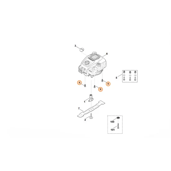 STIHL  Śruba Samogwintująca 3/8"x1" 9039 488 9007